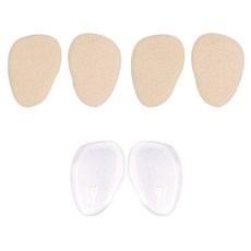 FOOTINSOLE 高跟鞋足弓支撐保護墊 前掌矽膠左右 + 前掌人造麂皮2入 x 2組