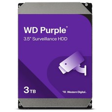 Western Digital 4TB WD 퍼플 감시 내장 하드 드라이브 HDD - SATA 6Gb/s 256MB 캐시 3.5인치 - WD43PURZ, Western Digital 4TB WD 퍼플 감시 내