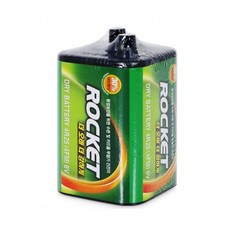 로케트 망간 건전지 6V (4FM) 4R25 6.5 x 11cm, 1개