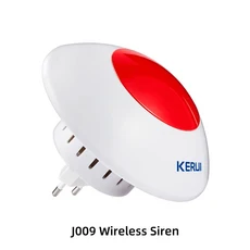 KERUI W204 4G WIFI GSM 경보 시스템 터치 패널 홈 보안 Tuya 스마트 RIFD APP 원격 제어 도난 PIR 도어 센, 09 J009 Siren, 03 AU 플러그