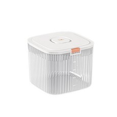 密封防潮寵物儲糧桶：透明可視貓糧狗糧飼料桶，大容量乾糧儲存，防潮保鮮, 1個, 寵物儲糧桶-白色小號（可裝5公斤）, 透明, 10L