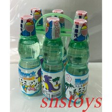 sns 古早味 懷舊零食 彈珠汽水 塑膠瓶裝, 1個, 6罐裝