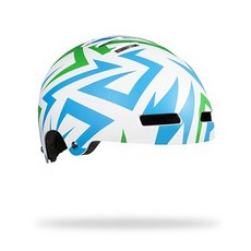 LAZER Street JR 童用安全帽, 1個, 藍綠閃電