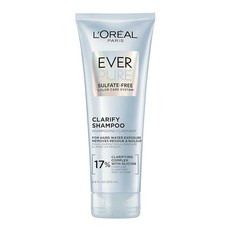 L'Oreal Paris Clarify 황산염 프리 샴푸 항산화 물질 함유 경수 노출 및 스타일링 빌드업을 위한 정화 샴푸 EverPure 190ml(6.8온스), 로레알 L'Oreal Paris Clarify 황산염, 1, 190ml