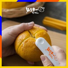 [무끼짱] 오렌지 껍질 까기 칼 귤락 벗기기, 핑크 & 화이트, 1개