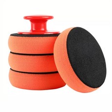 차량용 왁스 광택 유막 스펀지, 1개, 스펀지5개 + 핸들1개