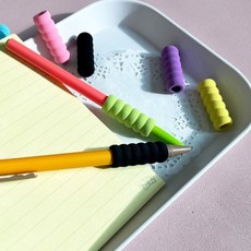 하라 애벌레 펜그립 세트 펜슬홀더 스펀지펜그립 연필홀더, 10p 파스텔