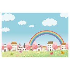 무지개 벚꽃 데코 현수막 276