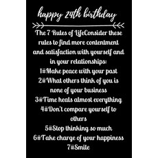 (영문도서)happy24th birthday The 7 Rules of Life Paperback, Independently Published, English, 9798600091924