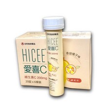 愛喜C 愛喜維生素C口嚼錠 維生素C 200mg 20錠 x 6條裝, 1個, 20顆