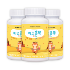 우리아이쏙쏙 키즈홀쭉 30정 숙지황 홍화씨 차전자피분말 함유, 3개