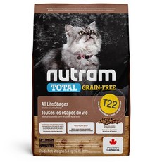 Nutram 紐頓 T22 無穀全能貓糧 火雞與雞肉配方, 1個, 紐頓 T22無穀貓火雞+雞肉 2kg