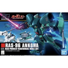 BANDAI 鋼普拉 HGUC 1/144 #141 RAS-96 Anksha 安克夏 模型 含支架 可變形, 1個
