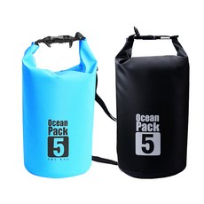 모가비 드라이백 방수가방 5L 2개 세트, 블루+블랙