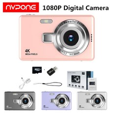 디지털 1080P 16배 줌 자동초점 브이로그용 미니 캠코더 2.4인치 스크린 사진 촬영용, 퍼플 (표준)