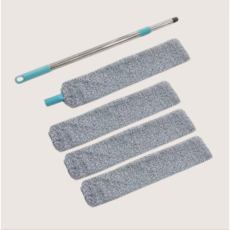 공간나눔 틈새먼지흡착 길이조절 다용도 밀대 긴봉1p청소포4p, 1세트