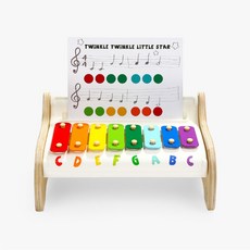 Top Bright 特寶兒 可愛小象敲琴，寶寶音樂啟蒙玩具，安全無毒材質，培養音樂感知, 1個, 可愛小象敲琴