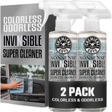 케미컬 가이즈 넌센스 무색무취 전면용 세정제 실내 세정제 비닐 고무 플라스틱 카펫 장식용 안전 pH 균형 잔여물 없음 무향 16액량 온스 2개 묶음, 넌센스 2팩