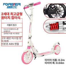 두발 성인킥보드 디스크 접이식 씽씽카 마실, 1개, 미끄럼 방지 더블 휠 충격 흡수 2세대