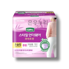 디펜드 여성용 스타일 팬티 언더웨어 라이트핏 초슬림 성인기저귀 중형, 10개입, 7팩