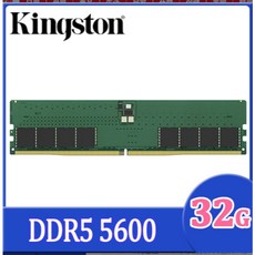 Kingston 金士頓 DDR5 5600 32GB 桌上型記憶體 KVR56U46BD8-32, 1個, 16GB