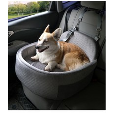 家車兩用狗狗車載座椅窩, 1個, 灰色(骨頭型圖案)