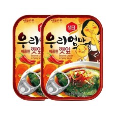 우리엄마 깻잎 매콤한맛 70g 샘표 팬트리 맛집 엄마손맛 존맛탱 집반찬 자취 1세트