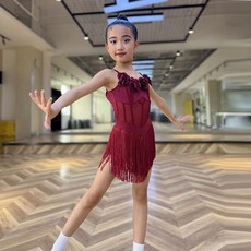 2025新款拉丁舞練功服女兒童網紅專業藝考舞蹈裙分體套裝集訓舞裙 舞蹈服 芭蕾服 跳舞服 練功服女 練舞服女 連身舞衣