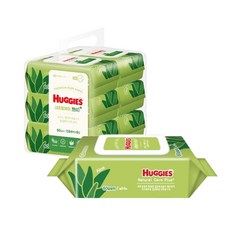 64매x6입 내츄럴케어 캡형 물티슈 하기스 플러스 1(개) 5462 EA