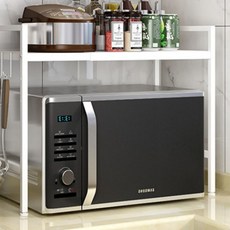 주방 밥솥 선반 전자레인지장 냉장고옆 수납장 다이 높이조절, 화이트