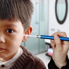 LED 귀이개 블루 귓밥 불빛 청소