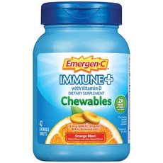 Emergen-C Immune+ 維生素 D Orange Blast 咀嚼片, 42顆, 1罐