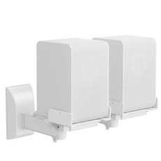 TNP 스피커 벽 마운트 - 대형 서라운드 사운드 스피커용 양면 클램핑 책장 장착 브래킷 조절 가능한 회전 및 기울기 각도 가정 스튜디오용 최대 24.9kg(55파운드), 화이트