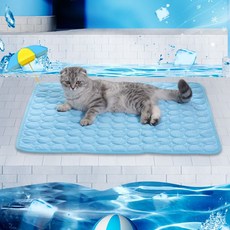 강아지 무지 BND-A08 쿨매트 아이스 56422ea 1(PC), M, 스카이블루