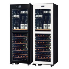 Sakura Works 雙溫酒櫃 LX95 (黑色/白色) 贈 琺瑯鑄鐵鍋｜雙溫控制、LED照明、靜音運行，品味生活首選, 白色, 1個