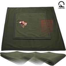 리샷 게임방석 화투 고스톱 카드 게임 놀이 국방색 카키 방석 가로 세로 80cm