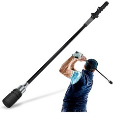 高爾夫揮桿練習器，模擬擊球聲音，輕巧便攜，姿勢調整，提升擊球穩定性, 黑色, 1個