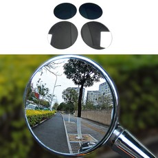 슈퍼커브 광각미러 사이드미러 붙이는 볼록거울 시야확대 보조미러 헌터커브 C125 C110, 블루렌즈