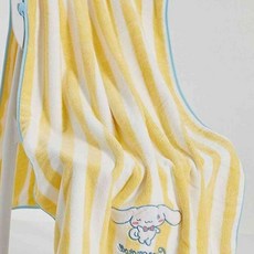 파이퍼레몬 미니소 산리오 가로줄 수건 바캉스 캐릭터 수영장 목욕 대형타올