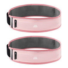 모노치 포러너 플립벨트 벨크로 러닝벨트, 2개, 핑크