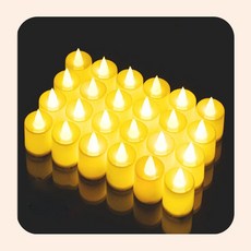 인테리어캔들 플레임리스 LED 티라이트 티 캔들 웨딩 조명 로맨틱 촛불 생일 파티 장식 6 개 12 24 48 96, Round Warm White+24Pcs