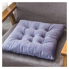 의자 방석 메모리폼 방석 두꺼운 방석 4 개의 두꺼운 패딩 쿠션 세트 넥타이와 의자 좌석 패드 세트 사각형 격자 라인 의자 패드 식당 의자 정원 주방 사무실 학교 40x40cm에, Gray