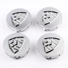 4개 75mm 마이바흐 로고 자동차 엠블럼 휠 센터 허브 캡 림 방진 배지 커버 S480 GLS 스티커 액세서리, 04 Braght Silver - 4pcs