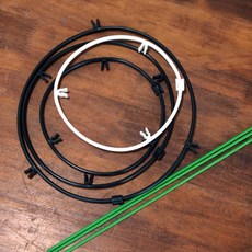 링 타입 식물 지지대 (3셋트 단위), 블랙링18cm 3개+철제 9개, 1개