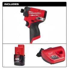 Milwaukee 米沃奇 M12FID2 升級款 無刷衝擊起子機 (3453-20/3404-20) 外匯含稅附發票, 1個, 外匯3453-20+2.0電池充電器