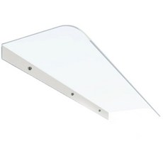 테라스 어닝 비가림 투명 발코니 지붕 조립식 불투명 테라스가림막 창문 고정 비가림막, 40x100cm 반투명(외관 설치)