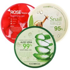 알로에/스네일/로즈워터 수딩젤 300ml 택1 /수딩겔 수분크림, 푸드어홀릭 로즈워터 수딩젤 300ml, 1개