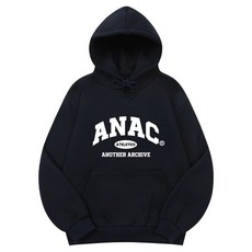 브랜드정품 어나더 아카이브 ANOTHER ARCHIVE 컬리지 스탠다드 오버 후드티_네이비 253630