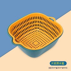 雙層家用洗菜盆瀝水籃 廚房客廳水果盤糖果零食盤, 1個