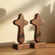 삼공 미니 원목 십자가 자석받침대원목십자가